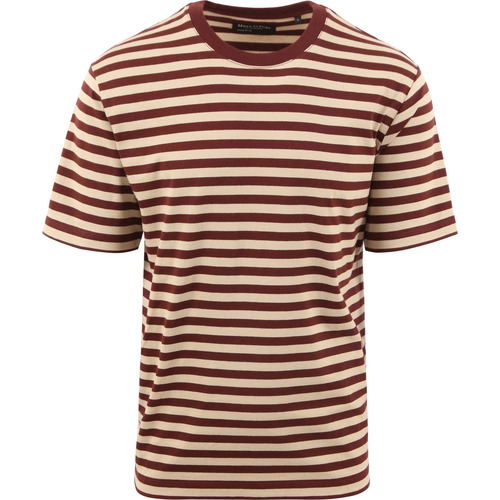 Vêtements Homme T-shirts & golf Polos Marc O'Polo T-Shirt Rayures Marron Marron