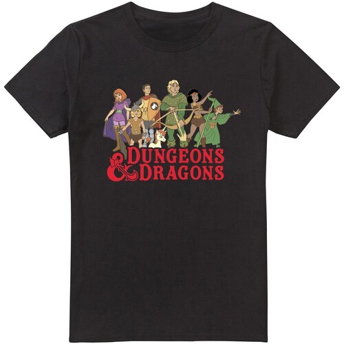 Vêtements Homme T-shirts manches longues Dungeons & Dragons Line Up Noir