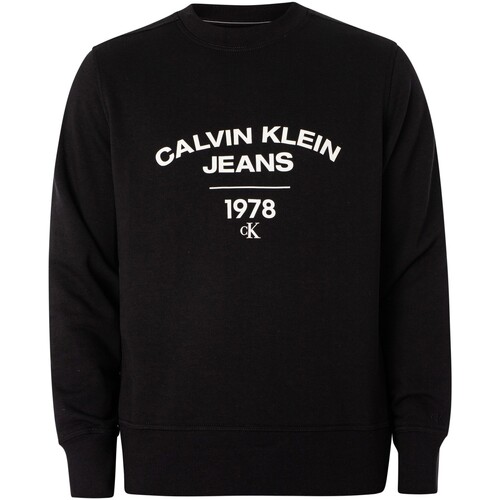 Vêtements Homme Sweats Calvin Klein Jeans Sweat-shirt Varsity Curve Noir