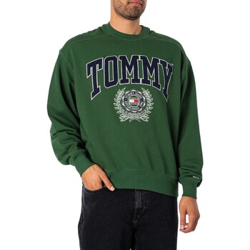 Tommy Jeans Sweat-shirt graphique Boxy College Vert