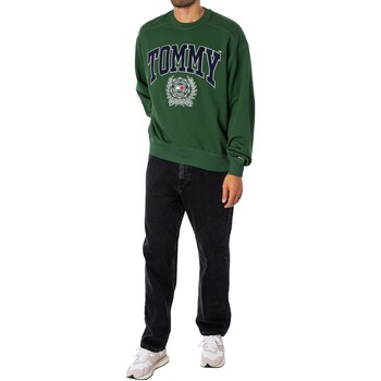 Tommy Jeans Sweat-shirt graphique Boxy College Vert