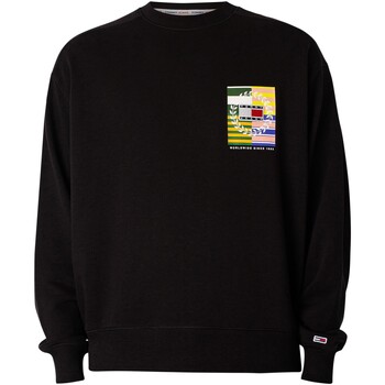 Vêtements Homme Sweats mid Tommy Jeans Sweat-shirt graphique Boxy Luxe au dos Noir