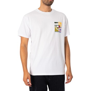 Tommy Jeans T-shirt décontracté avec drapeau Blanc