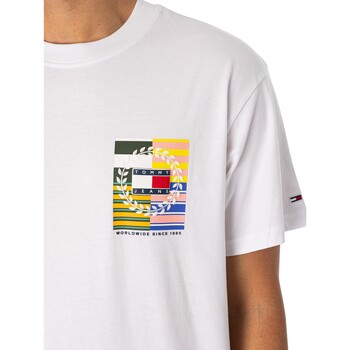 Tommy Jeans T-shirt décontracté avec drapeau Blanc