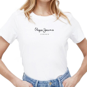 Vêtements Femme T-shirts manches courtes Pepe agent JEANS PL505480 Blanc