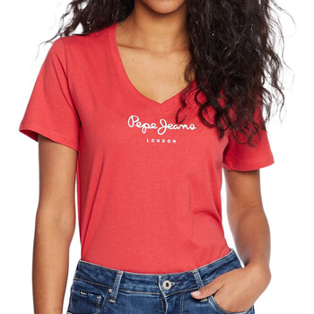 Vêtements Femme T-shirts manches courtes Pepe jeans PL505482 Rouge
