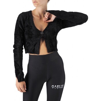 Vêtements Femme Pulls GaËlle Paris Cardigan court en maille avec bouton logo noir Noir