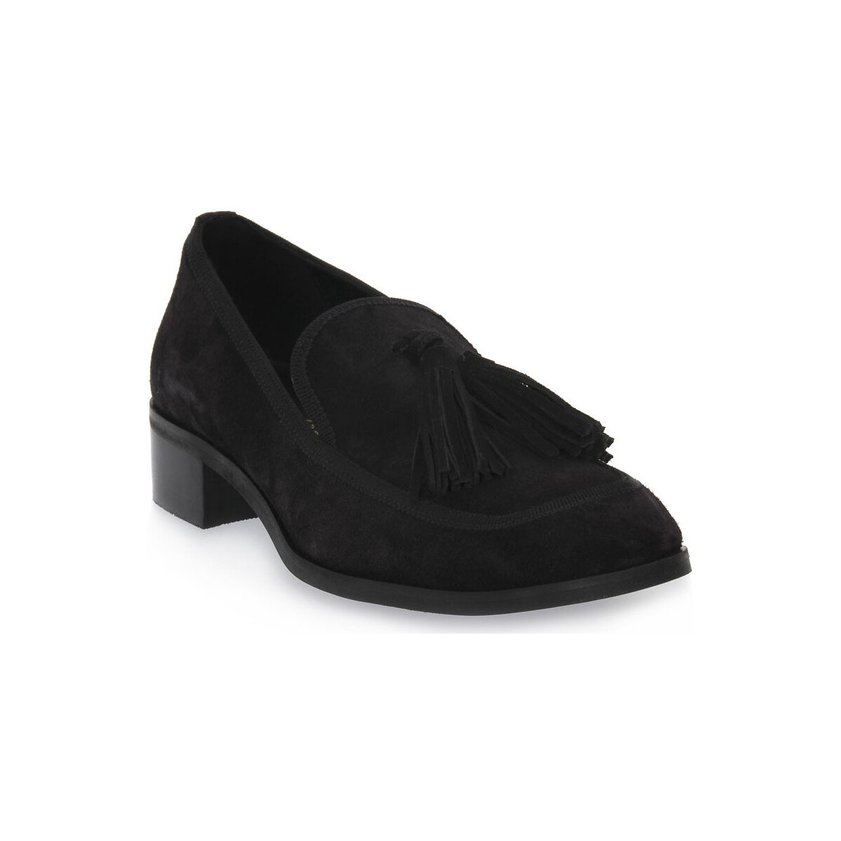Chaussures Femme Mocassins S.piero BLACK FLAT RUBBER Noir