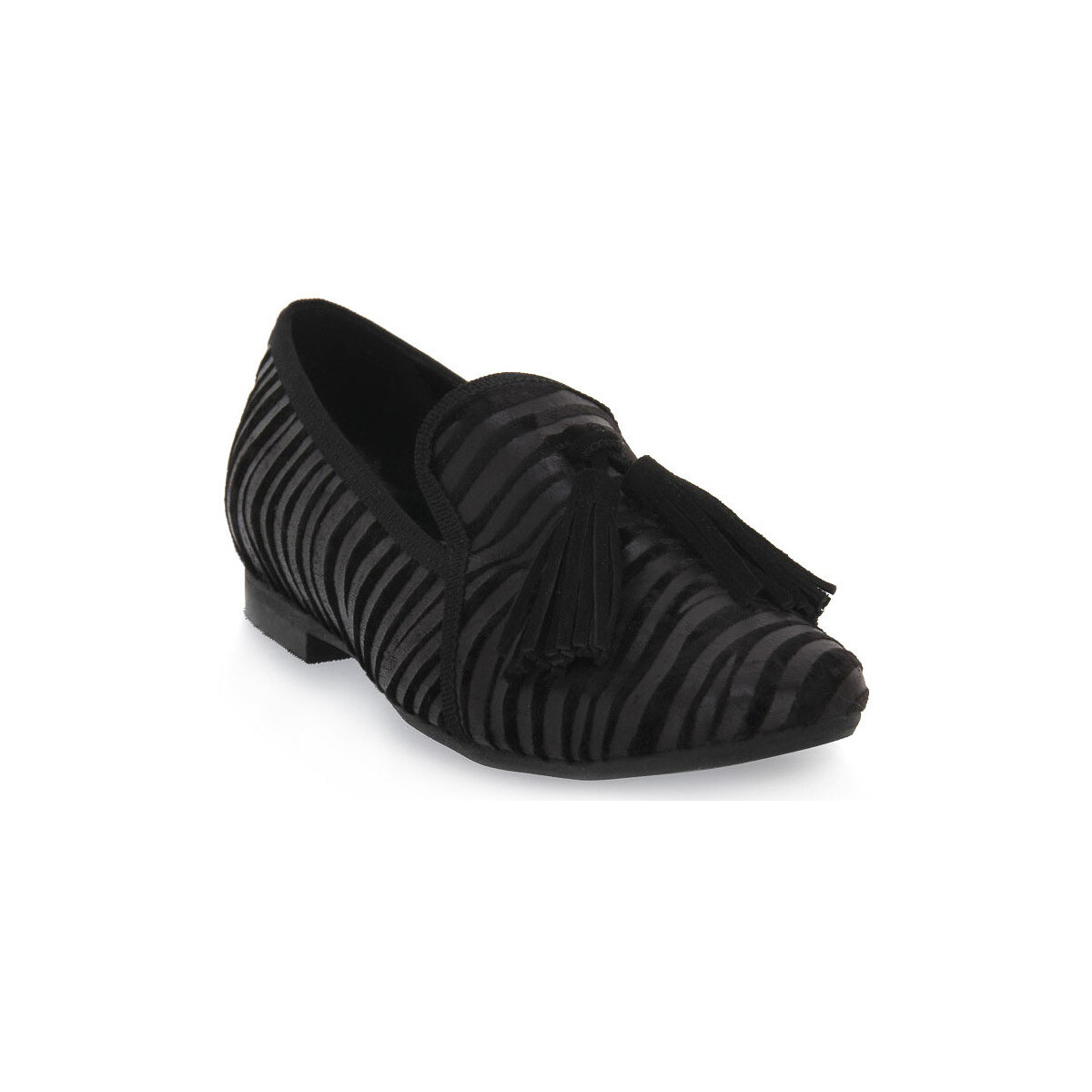 Chaussures Femme Mocassins S.piero BLACK FLAT ROUNDED Noir