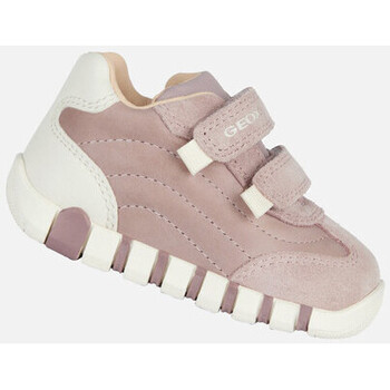 Chaussures Fille Baskets mode Geox B IUPIDOO GIRL vieux rose/ivoire clair