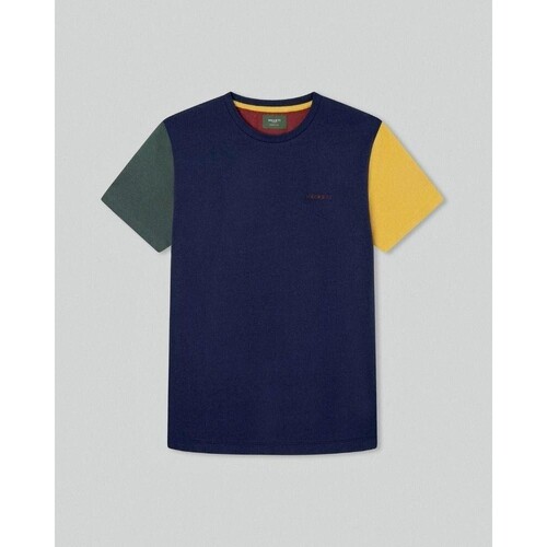 Vêtements Homme Shirt Garment Dyed Offord Hackett HM500764 HERITAGE Bleu