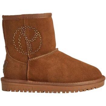 Chaussures Fille Bottes Pepe JEANS jean  Marron