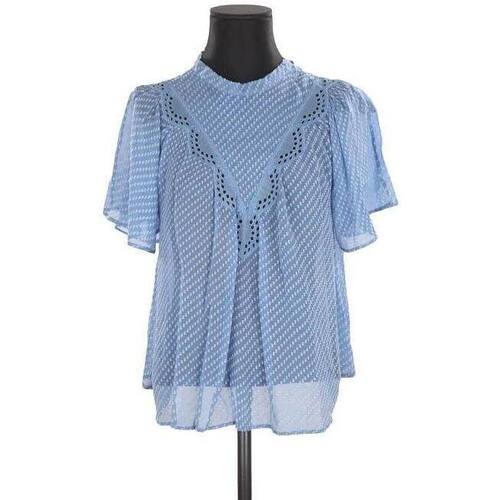 Vêtements Femme Débardeurs / T-shirts sans manche Claudie Pierlot Blouse en soie Bleu