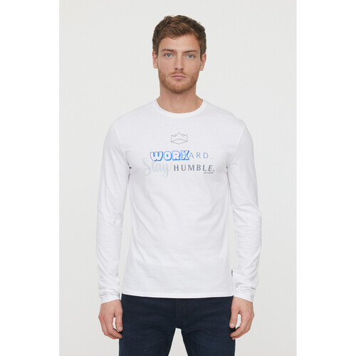 Vêtements Homme Chemise Draty Chatain Lee Cooper T-shirt Atof Blanc Blanc