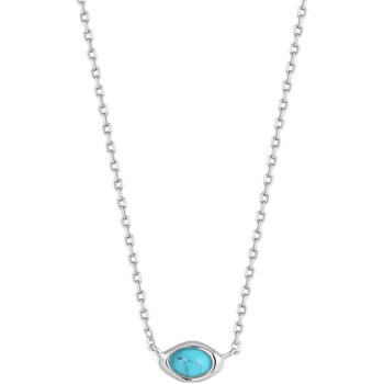 collier ania haie  collier  making waves argenté turquoise 