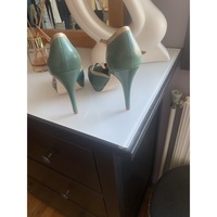 Chaussures Femme Sandales et Nu-pieds Bocage Belles sandales plateforme ,en cuir, hauts talons Bleu