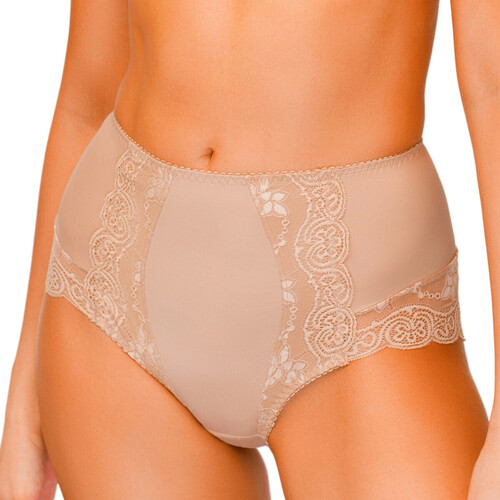 Sous-vêtements Femme elasticated-waist cotton Bermuda shorts V.o.v.a Snezhana Beige