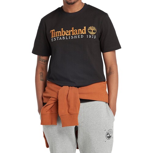 Vêtements Homme T-shirts manches courtes Timberland Tee-Shirt Embroidery Logo Noir