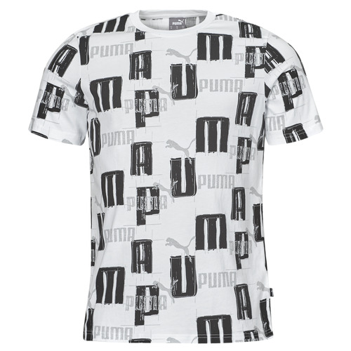 VêBoxer Homme T-shirts manches courtes Puma ESS+ LOGO LAB AOP TEE Blanc