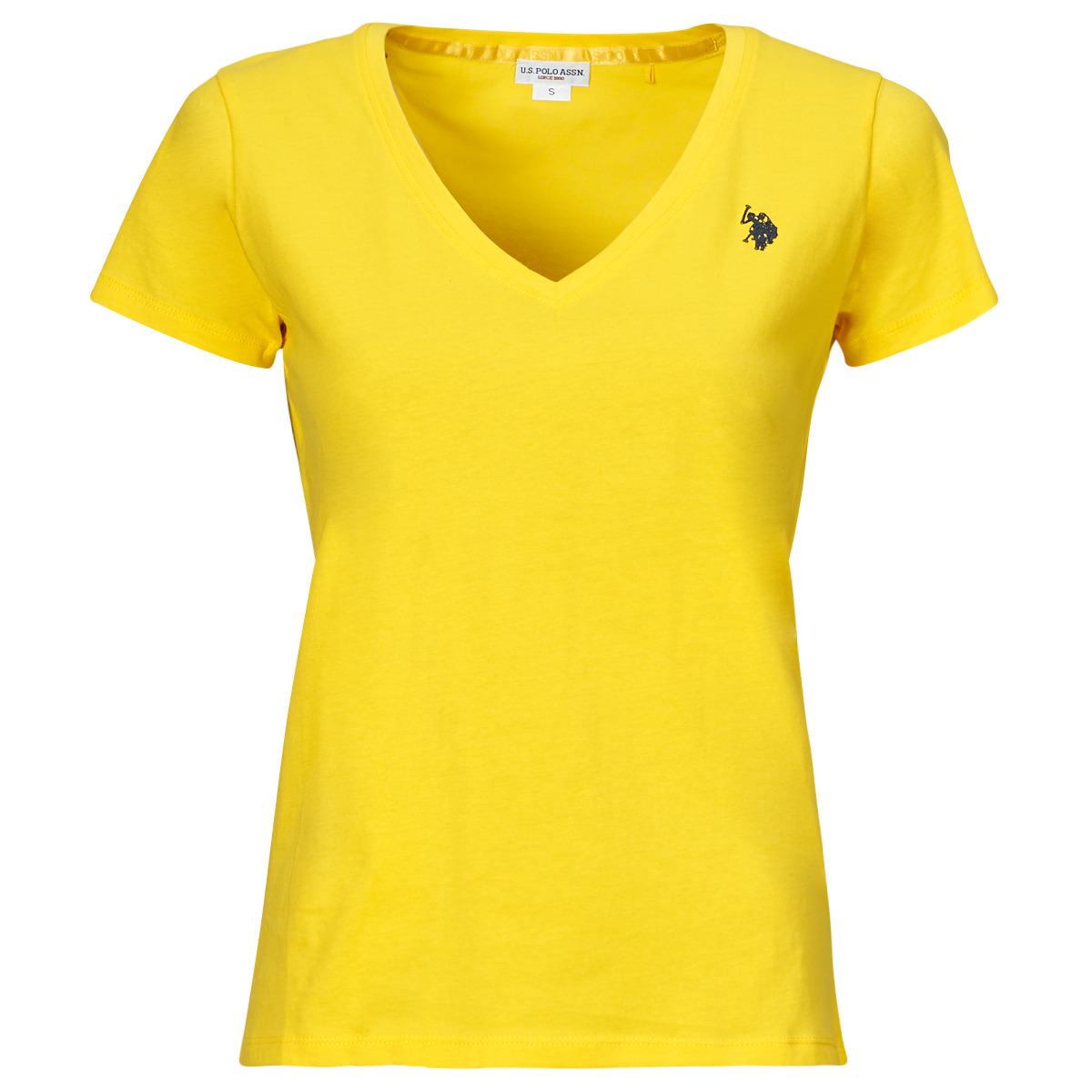 Vêtements Femme T-shirts manches courtes Web-intarsia cable-knit polo shirt. BELL Jaune