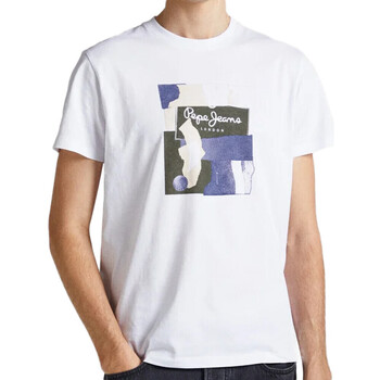 Vêtements Homme T-shirts manches courtes Pepe obsidian JEANS PM508942 Blanc