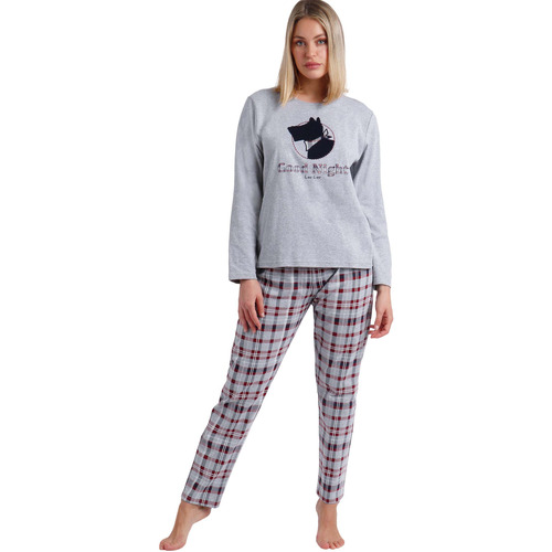 Vêtements Femme Pyjamas / Chemises de nuit Admas Pyjama tenue d'intérieur pantalon et haut Loulou GoodNight Gris