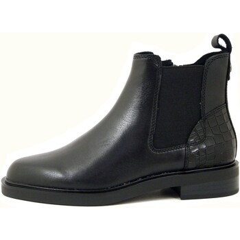Chaussures Femme Boots Caprice Housses de couettes, Cuir, Zip-25479 Noir