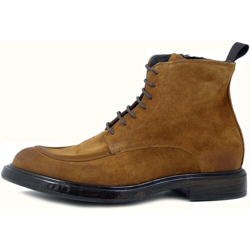 Chaussures Homme Boots Romano Sicari Homme Chaussures, Bottine, Daim, Lacets et Zip-50081 Marron