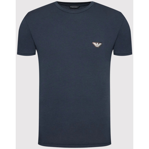 Vêtements Homme T-shirts manches courtes Emporio Armani - Tee-shirt - marine Autres