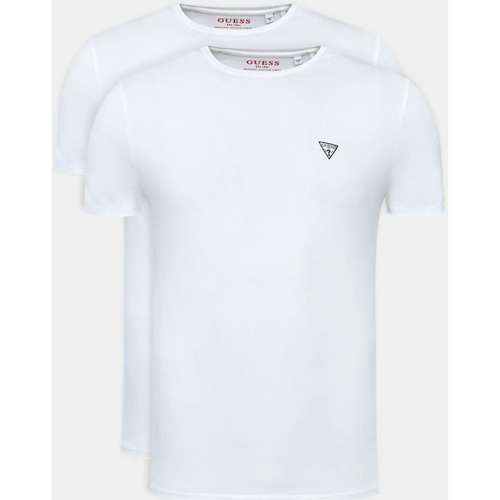 Vêtements Homme T-shirts manches courtes Guess - Tee-shirt X2 - blanc Blanc