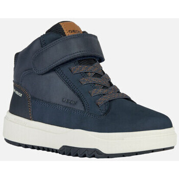 Chaussures Fille Low boots high-top Geox J BUNSHEE BOY B ABX bleu marine/noir