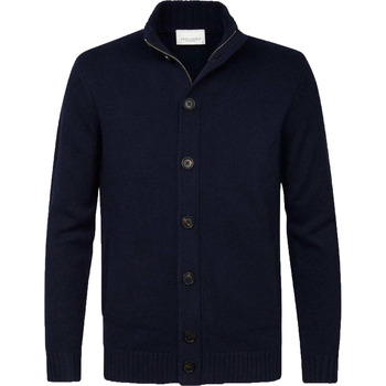 Vêtements Homme Sweats Profuomo Heavy Knit Cardigan Mix Laine Navy Bleu