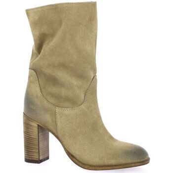 Chaussures Femme Boots Paoyama Boots cuir velours Beige