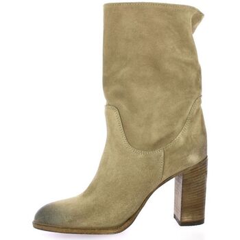 Paoyama Boots cuir velours Beige