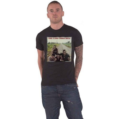 Vêtements T-shirts manches longues The Clash Combat Rock Noir