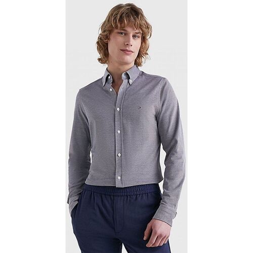 Vêtements Homme Chemises manches longues Tommy Hilfiger MW0MW30675DCC-DCC CARBON NAVY Bleu