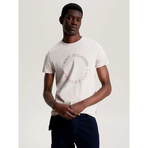 Vêtements Homme T-shirts & Polos Tommy Hilfiger MW0MW32602ABH-CASHMERE CREME Blanc