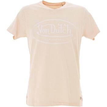 Vêtements Homme Vd Tee Shirt Mc Effet Use Von Dutch T-shirt  homme coton Rose