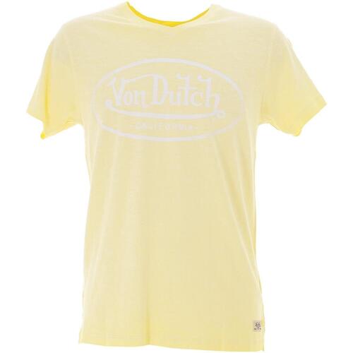 Vêtements Homme T-shirts manches courtes Von Dutch T-shirt H4L21-BLMF010 homme coton Jaune