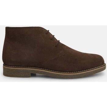 Chaussures Homme Boots Bata Bottines pour homme en cuir velours Marron