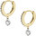 Montres & Bijoux Femme Boucles d'oreilles Fossil Boucles d'oreilles en acier et verre Multicolore