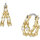 Montres & Bijoux Femme Boucles d'oreilles Fossil Boucles d'oreilles en acier et verre Doré