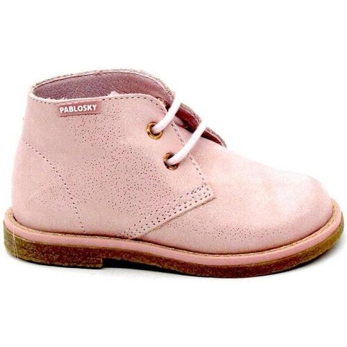 Chaussures Fille Bottes Pablosky  Rose