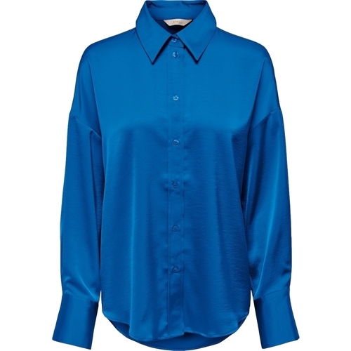 Vêtements Femme Tops / Blouses Only Marta Oversize Shirt - Super Sonic Bleu