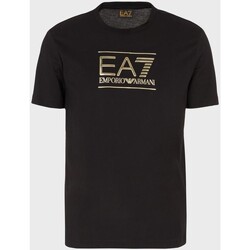 Ea7 Emporio Armani all-over embroidered logo T-shirt