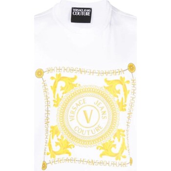 Vêtements Femme T-shirts manches courtes Versace Jeans Couture 75GAHF07-CJ00F Blanc