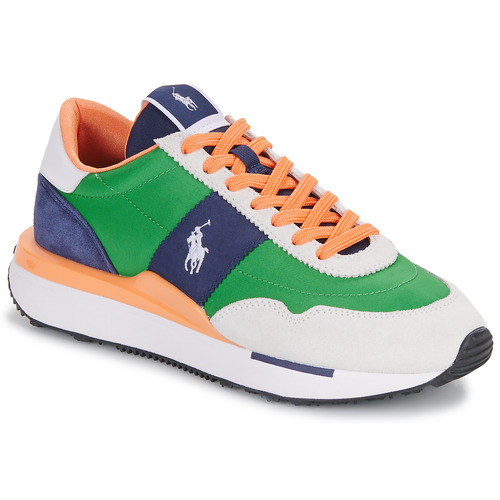 Chaussures Baskets basses T-shirts manches longues TRAIN 89 PP Vert / Marine / Orange