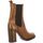 TAYLOR Femme Boots Pao Boots cuir Marron