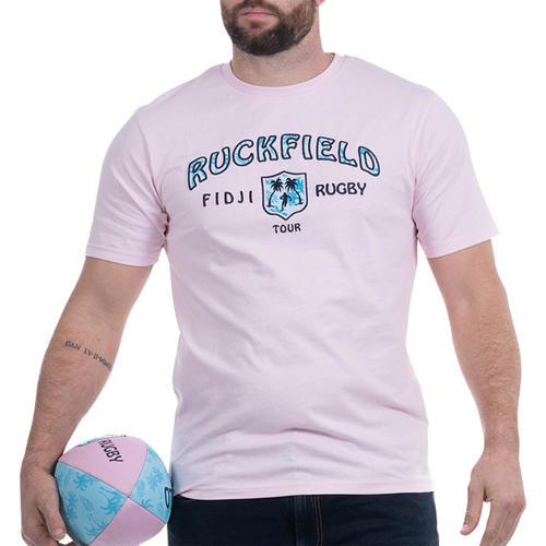 Vêtements Homme Malles / coffres de rangements Ruckfield T-shirt coton biologique col rond Rose