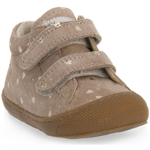Chaussures Fille Baskets mode Naturino 0D12 COCOON VL SUEDE TAUPE Marron